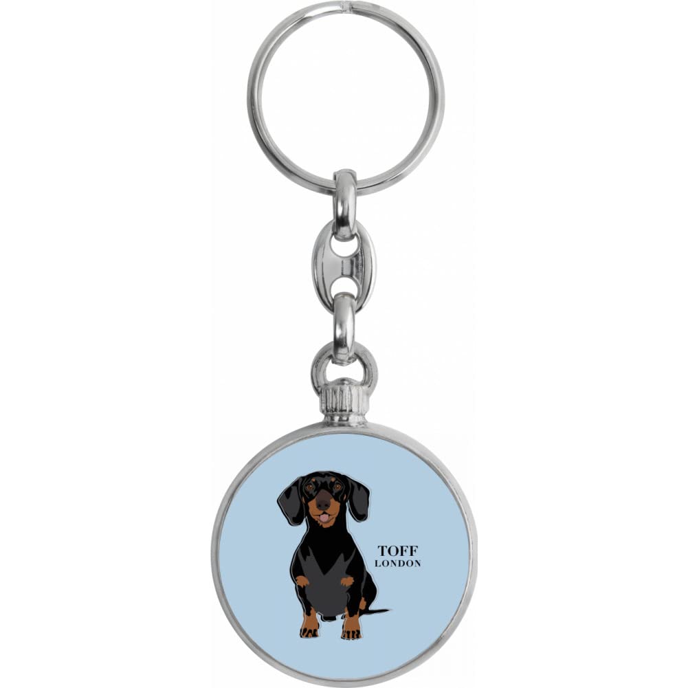 Toff London Black Dachshund Dog Keyring