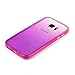Samsung Galaxy S7, G9300 Gradient Color Mirror Soft TPU Case with Shockproof PC Bumper for S7 (Rose)