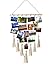 Toniya Hanging Photo Display Pictures Organizer Macrame Wall Bohemian Home Decor，with 30 Wood Clips
