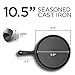 Westinghouse WFL911 Select Series Seasoned Cast Iron 10 1/2 Inch Round Griddle