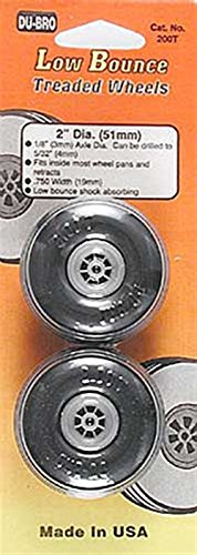 Du-Bro 200T 2" Diameter Treaded Surface Wheel (2-Pack)