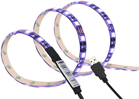 Bias Lighting for HDTV iTV Plus USB LED Strip Multi Color RGB Backlight Kit for Flat Screen TV LCD, Desktop PC (60 inch)