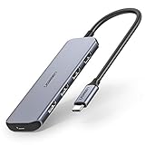UGREEN USB C Hub Dock USB Type C to USB 3.0 Hub Adapter with 60W USB C PD Charging Compatible for MacBook Pro 2019 2018, Samsung Galaxy S10 S9 S8 Matebook X Pro Dell XPS 15 13