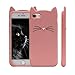 iPhone 7 Case, MC Fashion Cute 3D Pink MEOW Party Cat Kitty Whiskers Protective Soft Case Skin for Apple iPhone 7 (2016) (Cat Whisker-Pink)