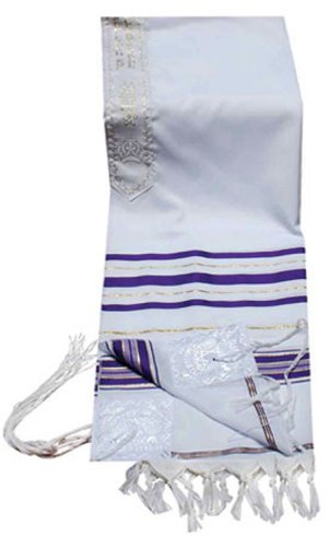 TalitniaAcrylic Tallit (imitation Wool) Prayer Shawl - PURPLE Stripes