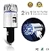 Exemplife Car Air Purifier, Freshener Adapter with 2 USB Ports,Car Air Ionizer Remove Smoke, Bad Smell and Odors,Keep The Air in Car Fresh