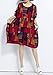 ELLAZHU Women Summer Loose Plus Size Plaid T-Shirt Dress GA622 Red, One Size