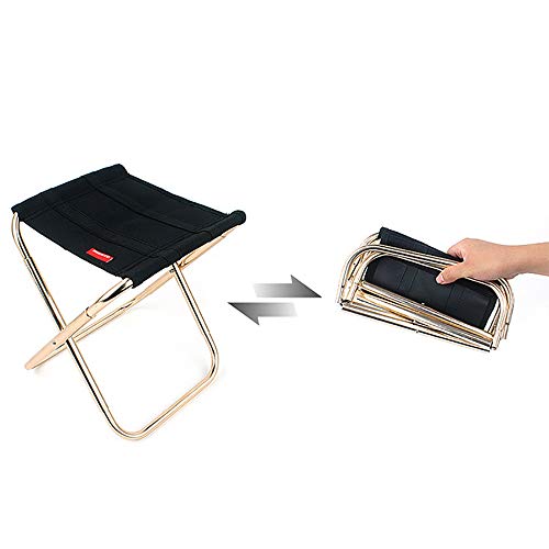 YYMM Outdoor Faltbarer Angelstuhl, tragbarer Lagerhocker, Ultraleichte Folding Haltbarkeit Camping Aluminiumlegierung… – Bild 7