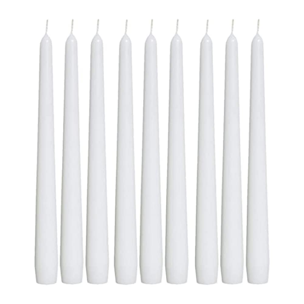 1ABOVE 50 Pack Tapered Dinner Candles | Unscented - Slow Burning Candles | Multi-Purpose | Smokeless Candles (White) — image 1