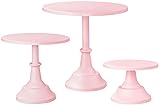 HBlife 3 Pcs Cake Stand, Pink Cake Stand Set Disc