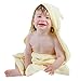 Happer Baby Hooded Baby Towel for Boys and Girls 100% Cotton Extra Soft Bath Beach Animal Face Towel - Yellow