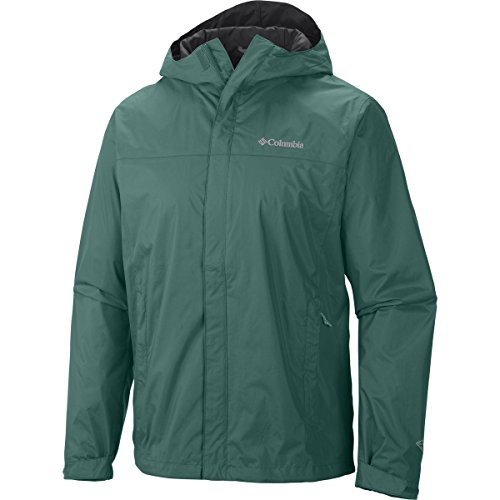 Columbia Men's Watertight II Front-Zip Hooded Rain Jacket,Pine Green,Medium
