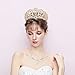 ANBALA Bridal Queen Tiara Crown, Luxury Bling Crystal Bridal Headband Prom Queen Pageant Princess Crown Hair Accessories for Women, Rose Gold