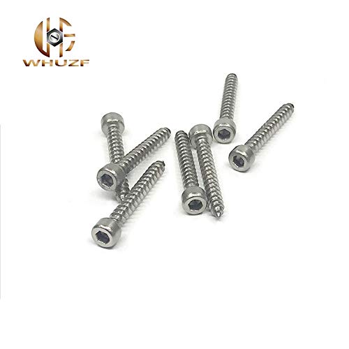 Screws M4/M5/M6L Hexagon Socket Screws Plate with Nickel Wooden Audio Furniture Sliding Door Self Tapping Screws Hardened - (Length: M4x50mm)