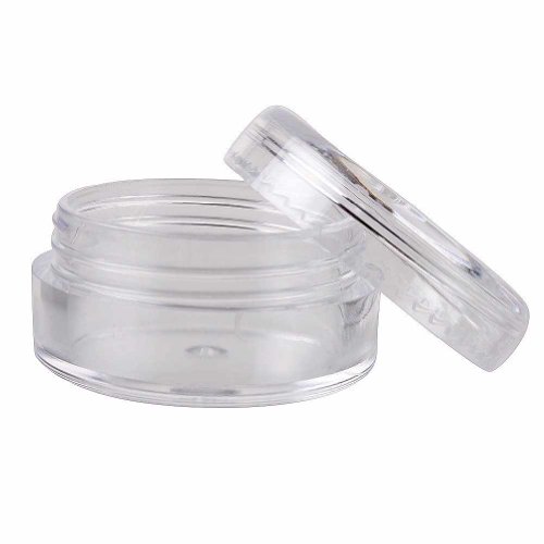 Premium Quality New Empty Clear Plastic Cosmetic Containers 5 Gram Size Jars Pot Eyeshadow Container Lot Size: Diameter: 1 1/4