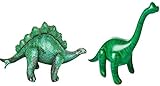 Jet Creations Inflatable Stegosaurus Brachiosaurus 2 Pack Dinosaur Great for Pool, Party Decoration, Birthday for Kids and Adults DI-STE2BRAC4