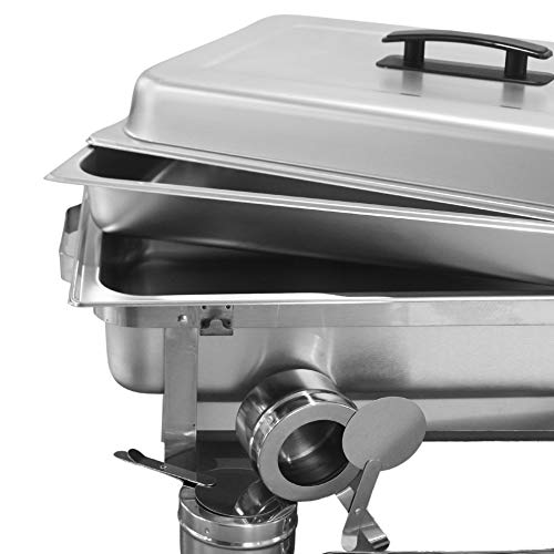 TigerChef Chafing Dish Buffet Set Chaffing Dishes Stainless Steel 4 Chafer and Buffet Warmer