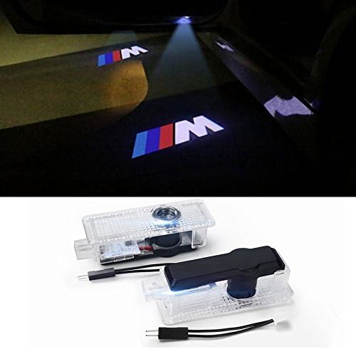 2 Pieces of Car Door LED Logo Projector Ghost Shadow Welcome Lights Easy Installation for BMW