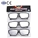 CPPSLEE Solar Eclipse Glasses- CE and ISO Certified Safe for Great American Total Solar Eclipse Shades August 21, 2017 (3 Pack - Black Plastic of set #1)