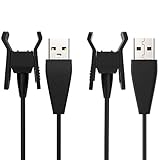 Fitbit Alta HR Charger with Reset Button, MoKo 2PCS [1.8 FT+ 1.8 FT] Replacement USB Charger Charging Cable Cradle Dock Adapter for Fitbit Alta HR Heart Rate + Fitness Wristband, BLACK