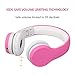 Wired Volume Limited Kids Headphones with Microphone and Music Sharing for Boys Girls Children by Agolds (Pink)