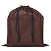 AUMEY 2 Piece Storage bags made of nylon and canvas for vacuum cleaner accessories; Textile bags for merchandise packaging. (Coffee)