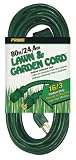 Prime EC880633 80-Foot 16/3 SJTW Lawn and Garden Outdoor Extension Cord, Green