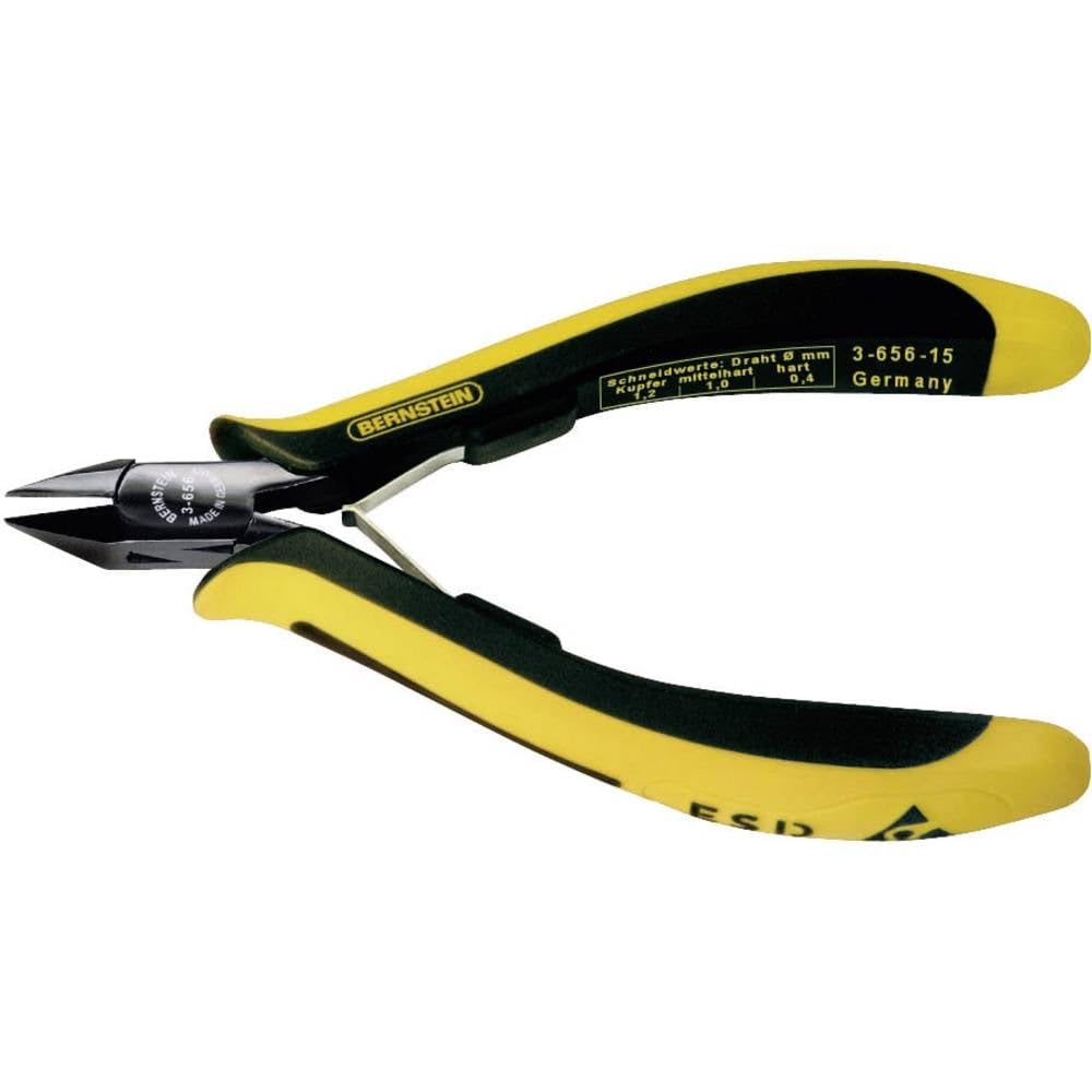 Bernstein Euroline-Conductive 3-656-15 Side Cutters 125 mm with Pointed Head Conductive 2-Colour Handle