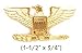 COLONEL EAGLE GOLD UNIFORM COLLAR BRASS PINS INSIGNIA EMBLEM ARMY MILITARY POLICE, LARGE 1-1/2" x 3/4" (Sold as PAIR, 2 Included !)