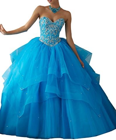 MCandy Sweetheart Girls 15 16 Women vestidos Beaded Quinceanera Dresses 4 US Turquoise