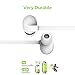 Karakao  H1 Bluetooth Headphones 4.1 Wireless Runing Earbuds Workout Earphones with Mic for iPhone and Android - White Headset
