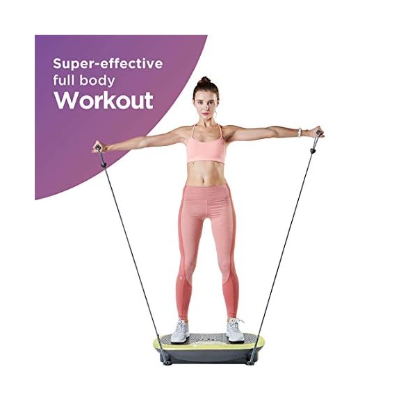 Wonder Core Rock N Fit Vibration Plate & Exercise Seat, 20 Speed Total Body Workout (Lime Green)