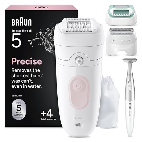 Braun Silk-Épil 5 Epilatore Elettrico Donna, Accessori, 5-251 Rosa Flamingo