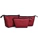Cosmetic Bag,3 Pieces Portable Nylon Makeup Toiletry Travel Bag by EASTERN TIME(Winered)