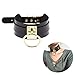 Black Choker Necklace Classic Punk Goth Choker Gothic PU Leather O-Ring Choker Metal for Girls Women Gold Color