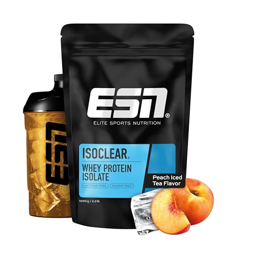 ESN ISOCLEAR Whey Isolate Protein Powder, Té helado de melocotón, 1000 g