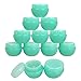 Beauticom 12 Pieces 10G/10ML Green Frosted Container Jars with Inner Liner for Pills, Medication, Ointments and Other Beauty and Health Aids - BPA Free