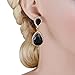 EVER FAITH Women's Austrian Crystal Wedding Tear Drop Dangle Earrings