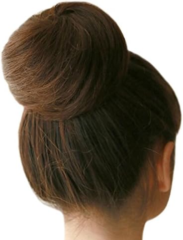 Riyang Women's Hair Bun Extensions Short Straight Drawstring Synthetic Natural Black #2