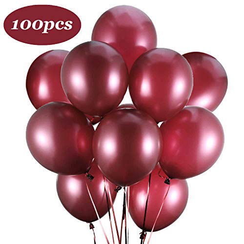 Latex Balloons, 100-Pack, 12-Inch Burgundy(Burgundy) (Best Value Merlot 2019)