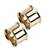 Rose Gold IP Double Flared Flesh Tunnels Plugs Ear Gauges - Sold As Pair