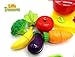 Little Treasures Cutting Fruit Vegetables Pretend Play Children Kid Educational Stovetop Cooking Toy with kitchen Utensils