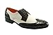 Mens Ferro Aldo Black White Spectators Wingtip Oxford Lace Up Dress Shoes