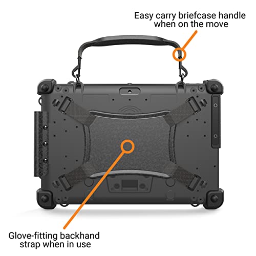 MobileDemand Flex 10B Rugged 10-inch Tablet for Business Use, Study & Home – Windows 11 Pro, 4GB RAM, 3000mAh Battery, Ultra Lightweight Handheld Tablet PC with Handstrap for Outdoor & Office Work
