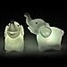 Goodtrade8 7-Color LED Light Changing Elephants Night Lamps, Pack of 2, White