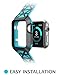 i-Blason Band Compatible with Apple Watch 38 mm 2015 Release, Unity Series Premium Hybrid Protective Bumper Protective Case [Not Compatible with 42 mm] (Blue)