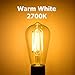 Dimmable LED Edison Bulb E26 Base 60 Watt Equivalent 2700K Warm White Filament Light Bulb 800Lm High CRI Clear Brightness Vintage Bulb for Pendant Lamp 4-Pack
