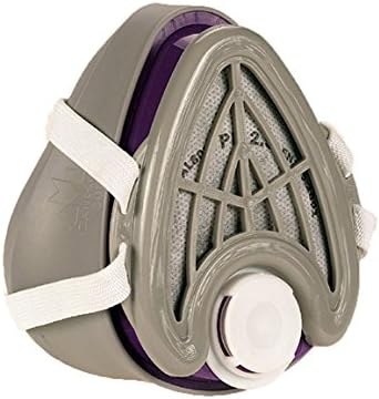 CANHEAL Dust Mask Washable and Reusable + 4 Active Carbon Filters Included, Multi-Purpose Particulate Respirator (Medium - Large, Gray/Purple)