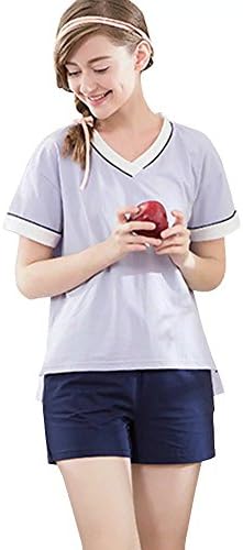 Tufu Women's Short-Sleeved Soft Simple And Comfortable Pajamas
