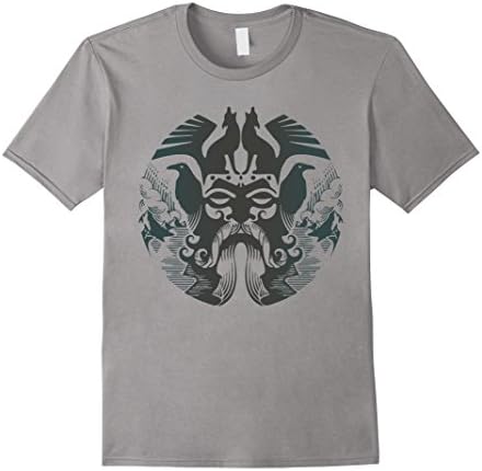 Men's Odin Raven Wolf Viking XL Slate
